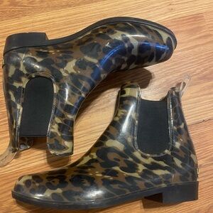 RALPH LAUREN CHEETAH RAIN BOOTS